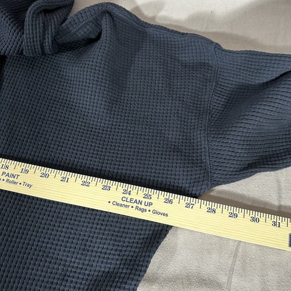 Carhartt Relaxed Fit Hoodie Women’s XL Pullover Navy Blue Waffle Knit - Picture 6 of 8